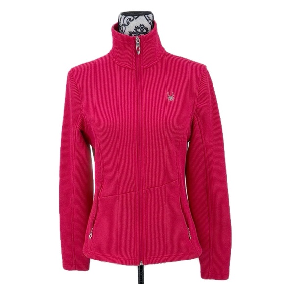 Spyder Women’s Endure Full Zip Jacket Pink Fleece Core Sweater - Picture 1 of 13